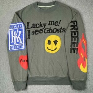 Cactus Plant Flea Market Kids See Ghosts Crewneck Kanye Sz‎ Medium Camp AOP READ